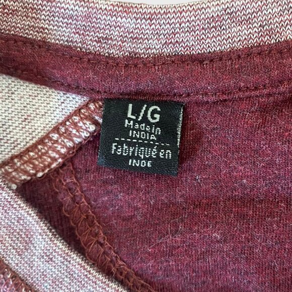 Buffalo David Bitton Katana Henley Shirt Men's Large Red Long-Sleeve Pullover - Picture 9 of 12